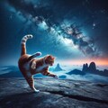 星空の下で踊る猫 4枚目