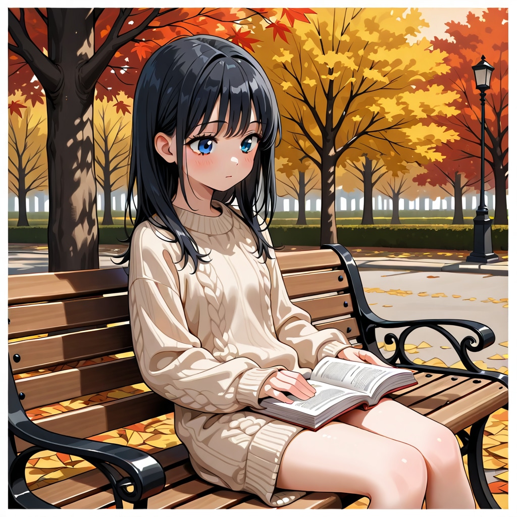 公園で読書 | の人気AIイラスト・グラビア