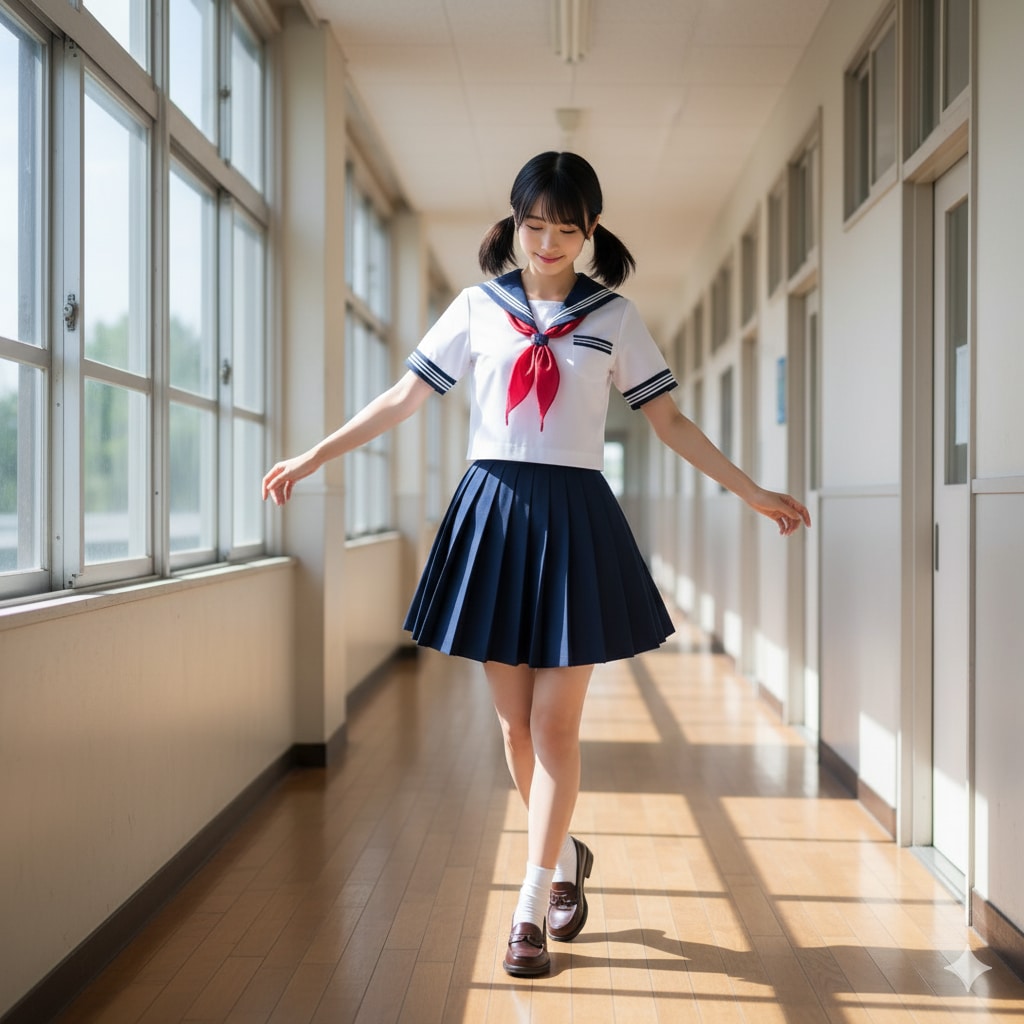 学校でご機嫌な様子