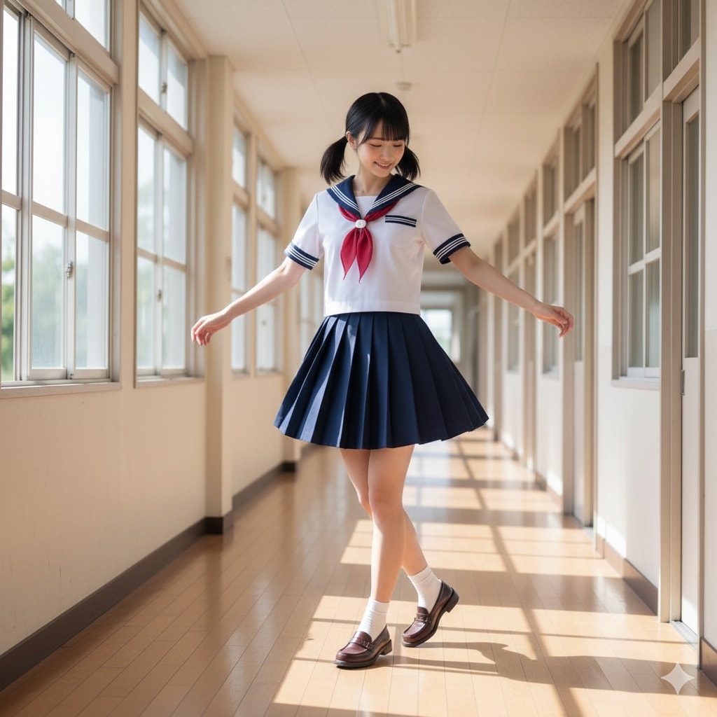 学校でご機嫌な様子