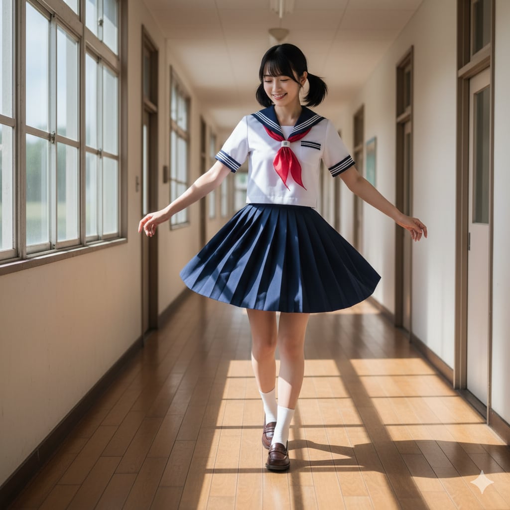 学校でご機嫌な様子