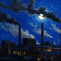 月景色６･煙突のある風景 2枚目