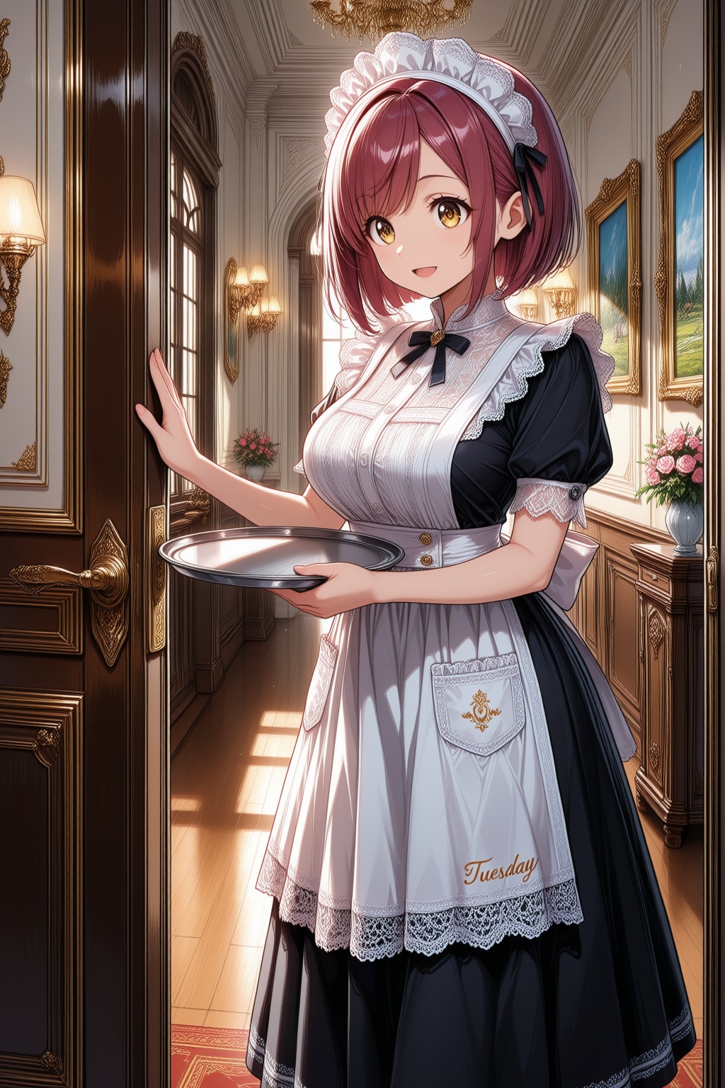 おはようございます（挨拶メイドの芽衣ちゃん）