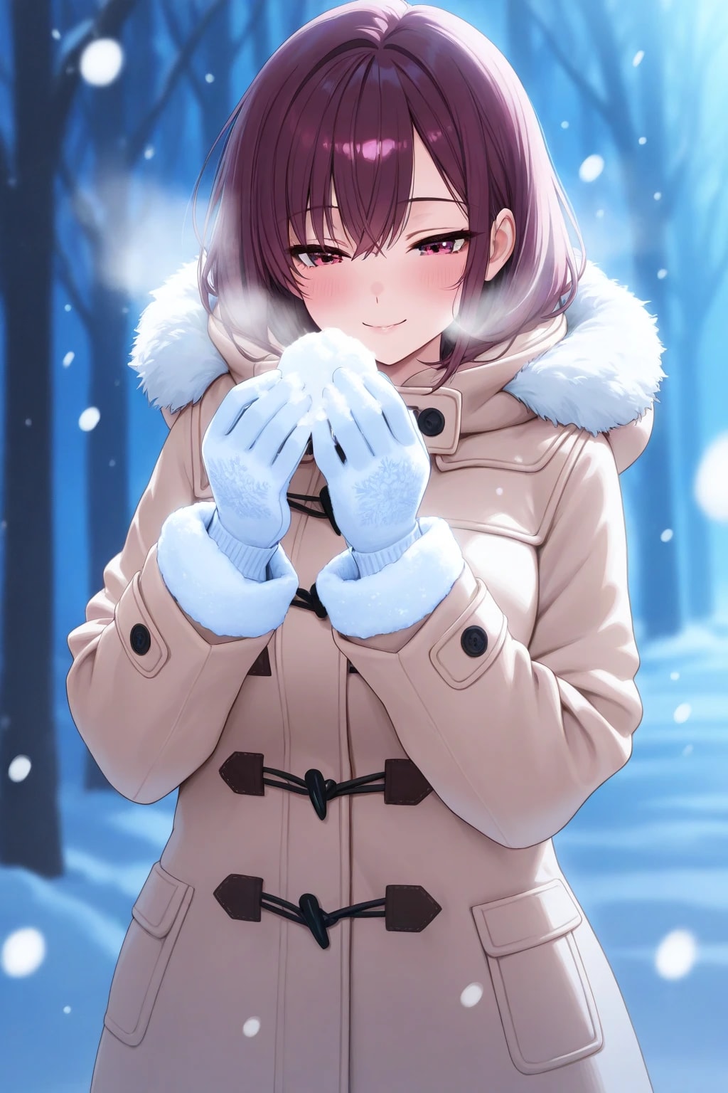 寒いね～！ほら雪だよ | の人気AIイラスト・グラビア