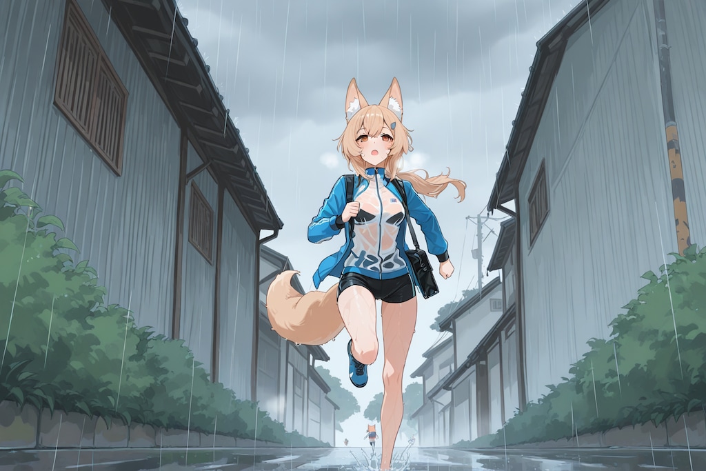 にわか雨ギツネ