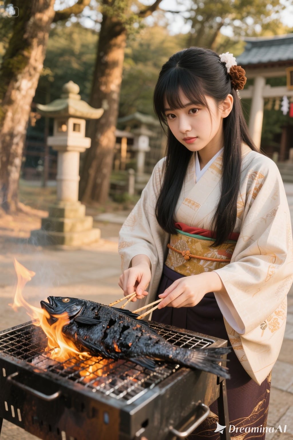 【実写風？】おさかにゃを黒コゲにするさくらちゃん