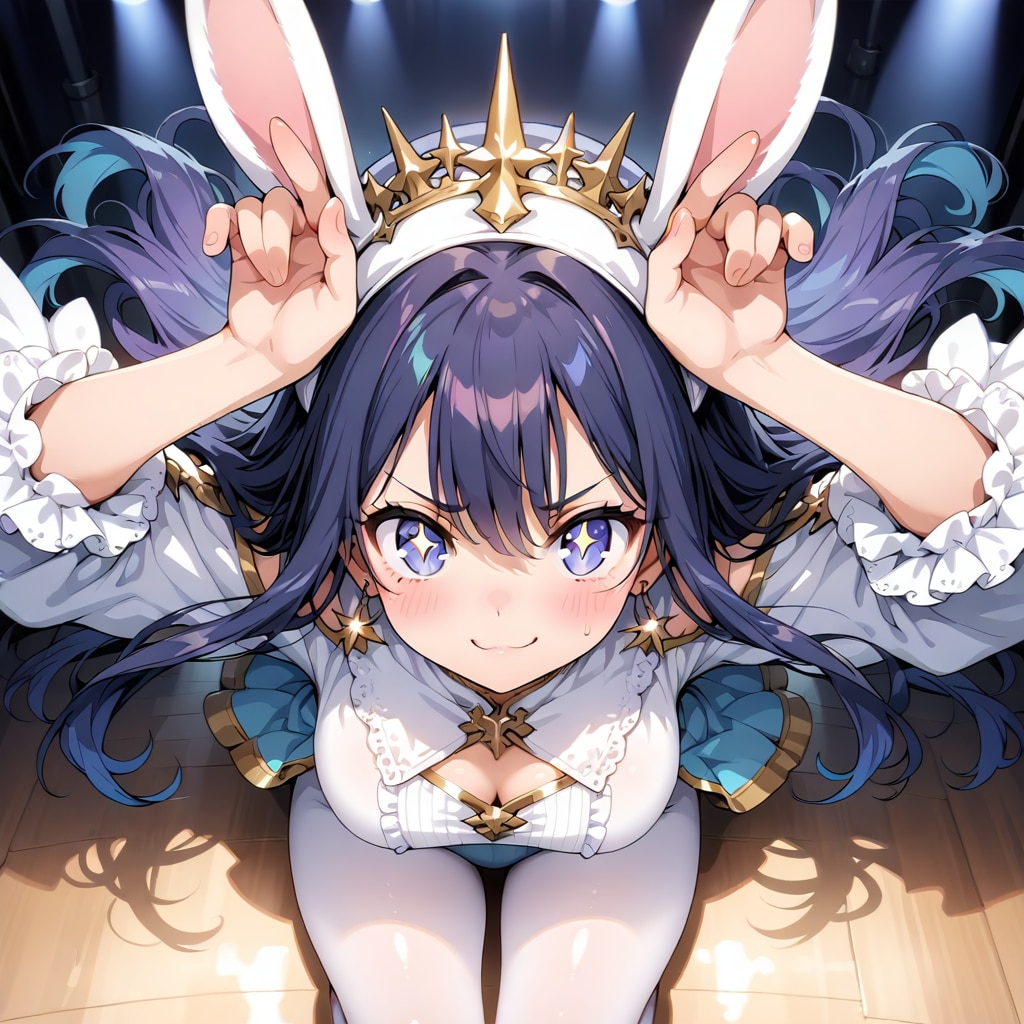 LARIMARでおはよウサギしつつ、泣きぼくろを強調したいあい。