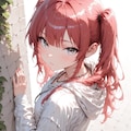 朱音 - 白い壁 - ヌードイラスト集 2枚目