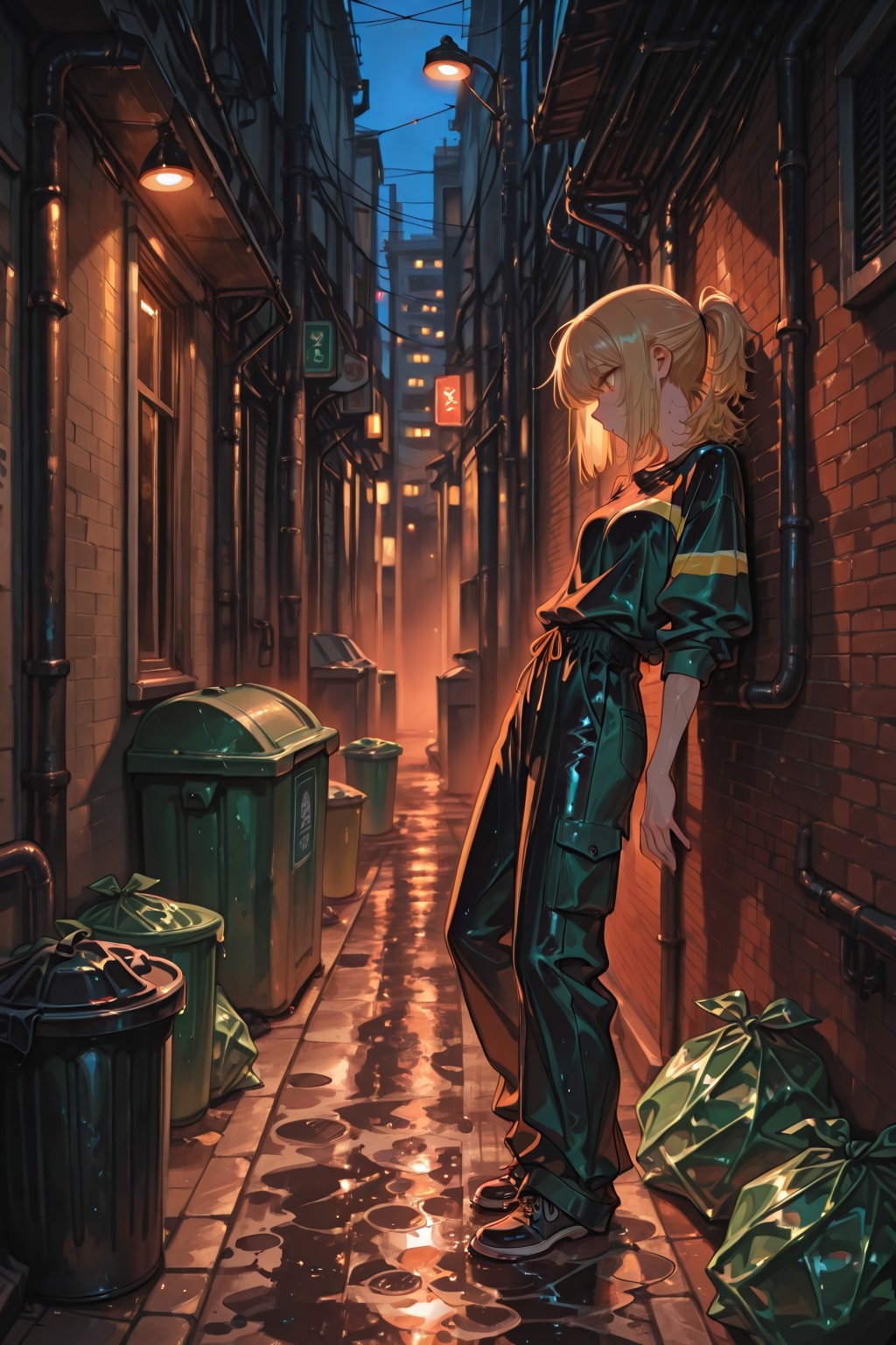 路地にたたずむ