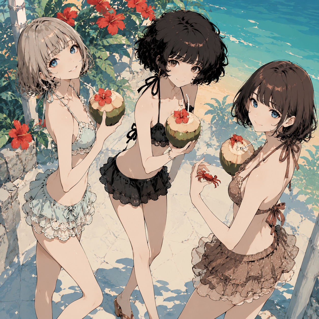 夏を楽しむ3人✨