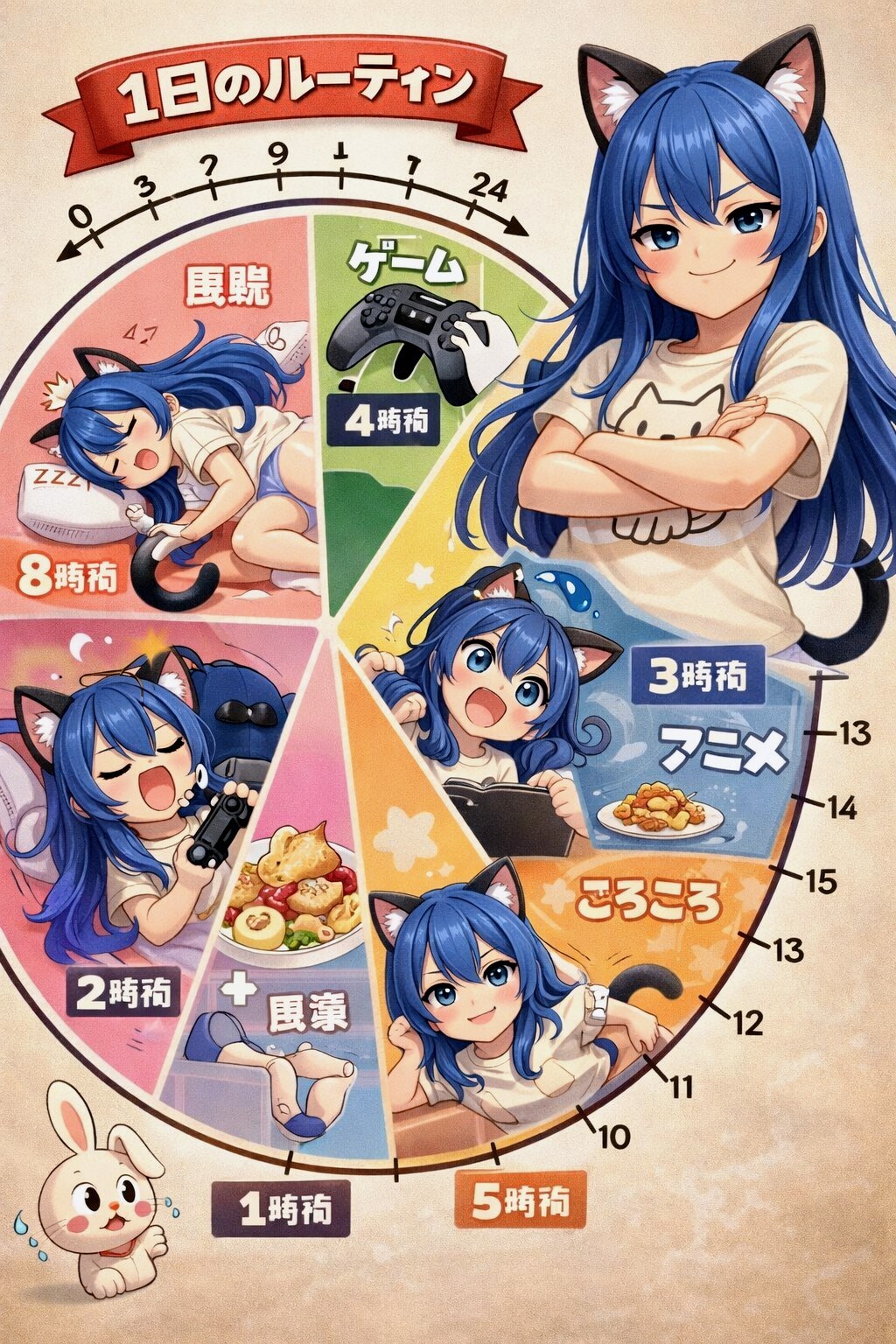 ねこなみ師匠の１日ルーティン