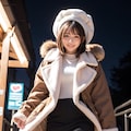 毛皮のコートの女の子 12枚目