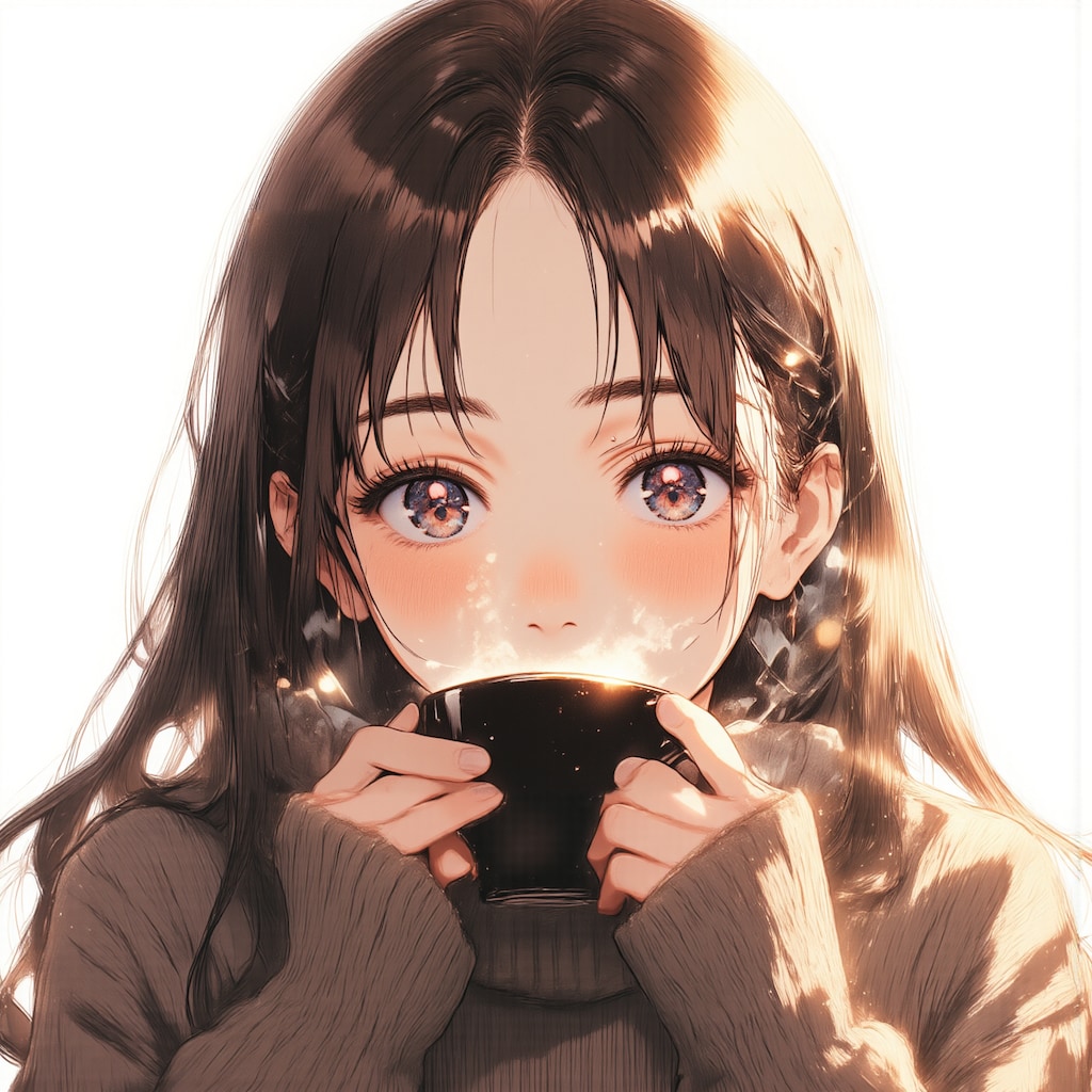 コーヒーを飲む女の子 3
