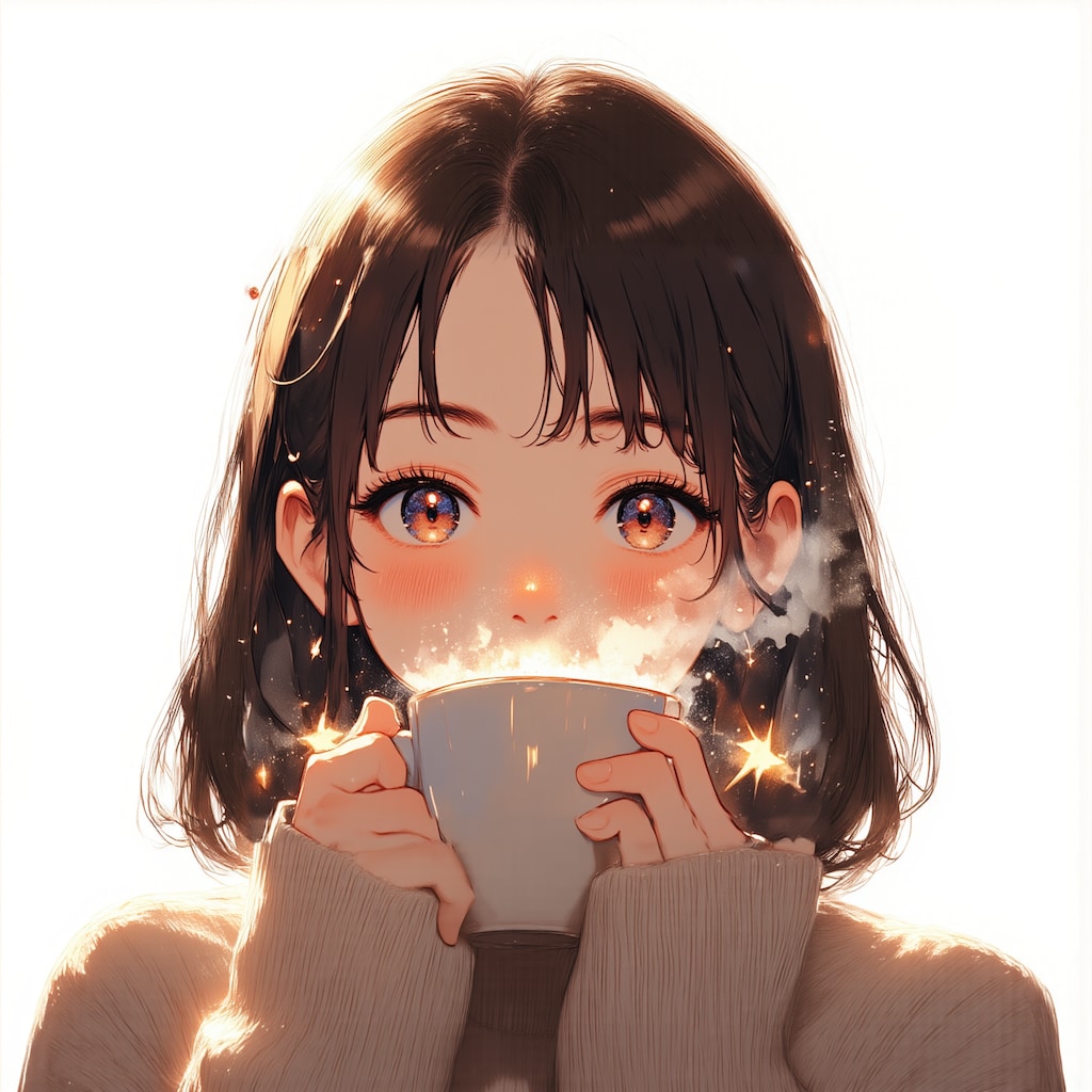 コーヒーを飲む女の子 3