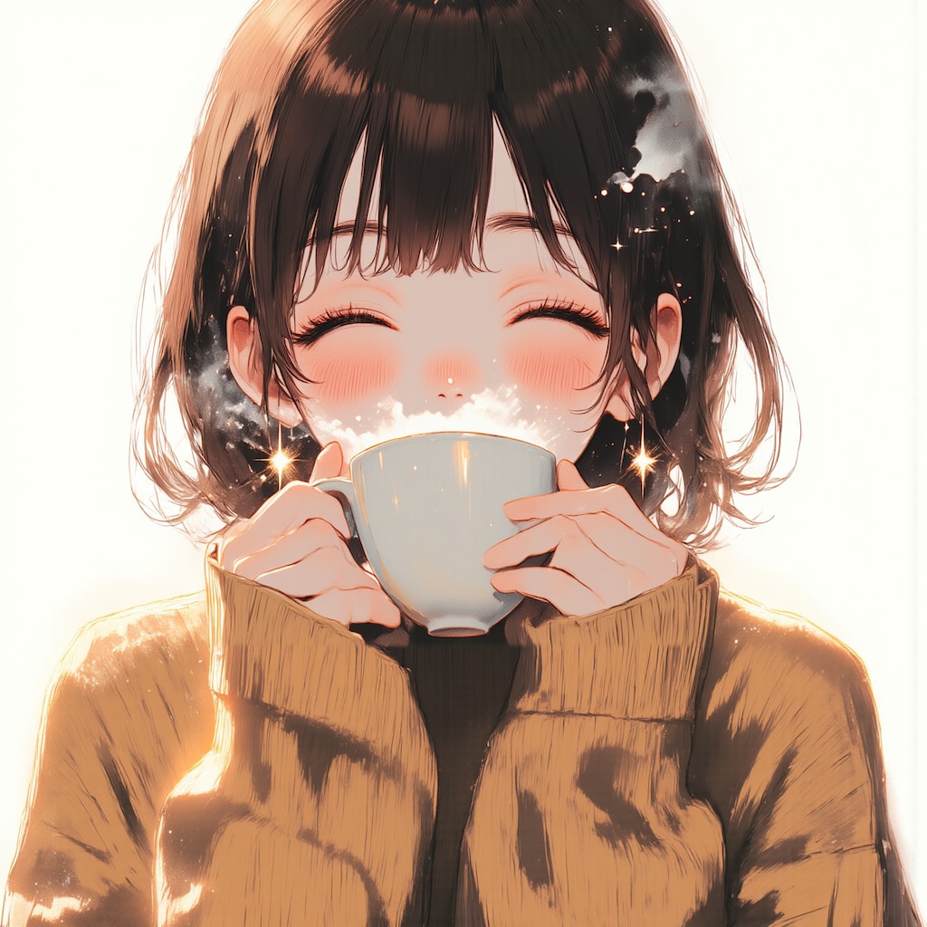 コーヒーを飲む女の子 3