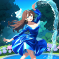 青ドレス美女　水園の踊り 2枚目