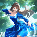 青ドレス美女　水園の踊り 7枚目