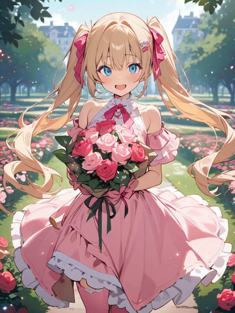 薔薇に囲まれて
