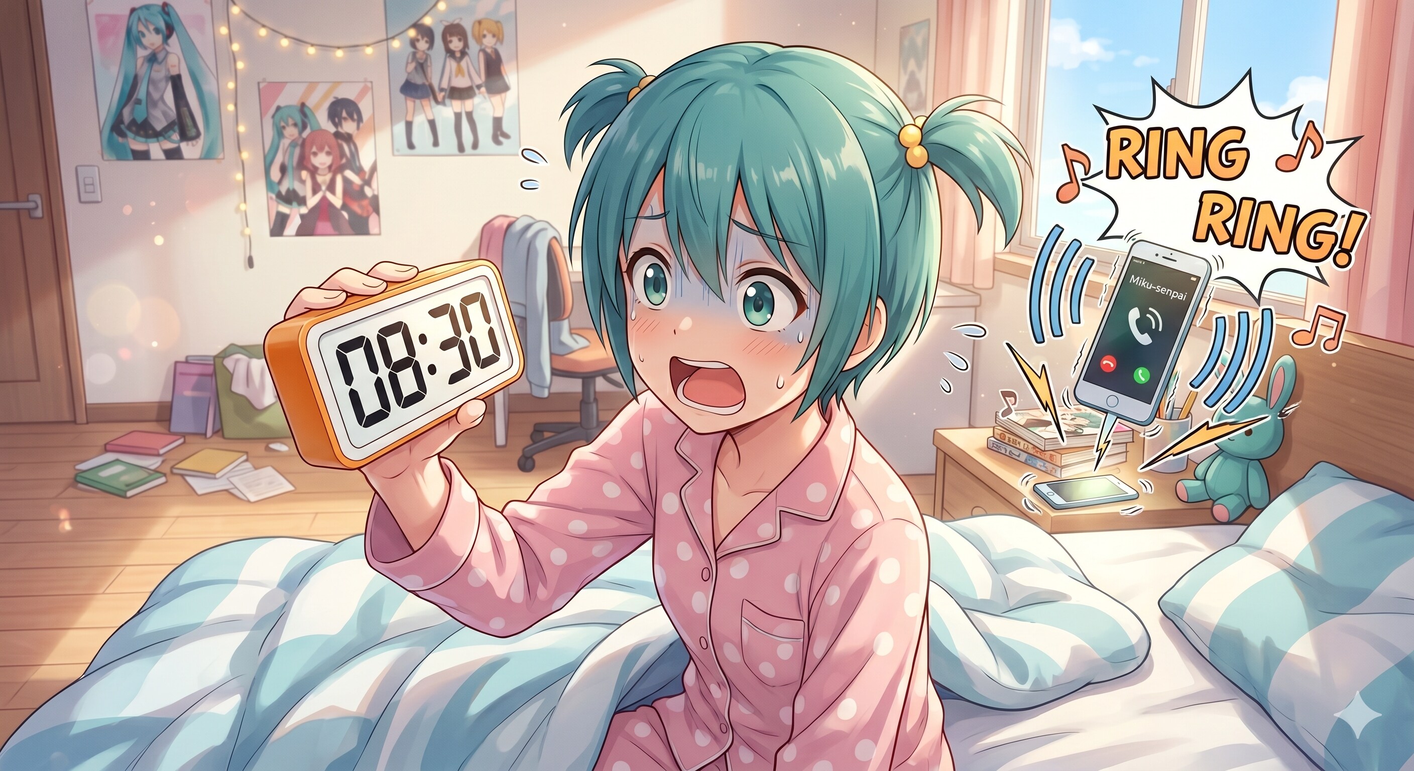 寝過ごした～(ﾟoﾟ;