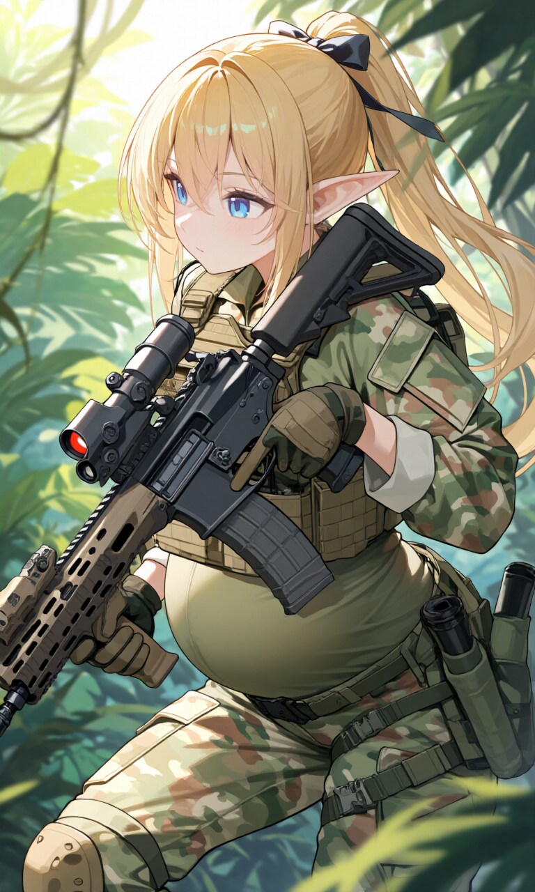 異世界ミリタリー妊婦シリーズその１９０ | の人気AIイラスト・グラビア