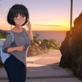 夕暮れの帰路 3枚目