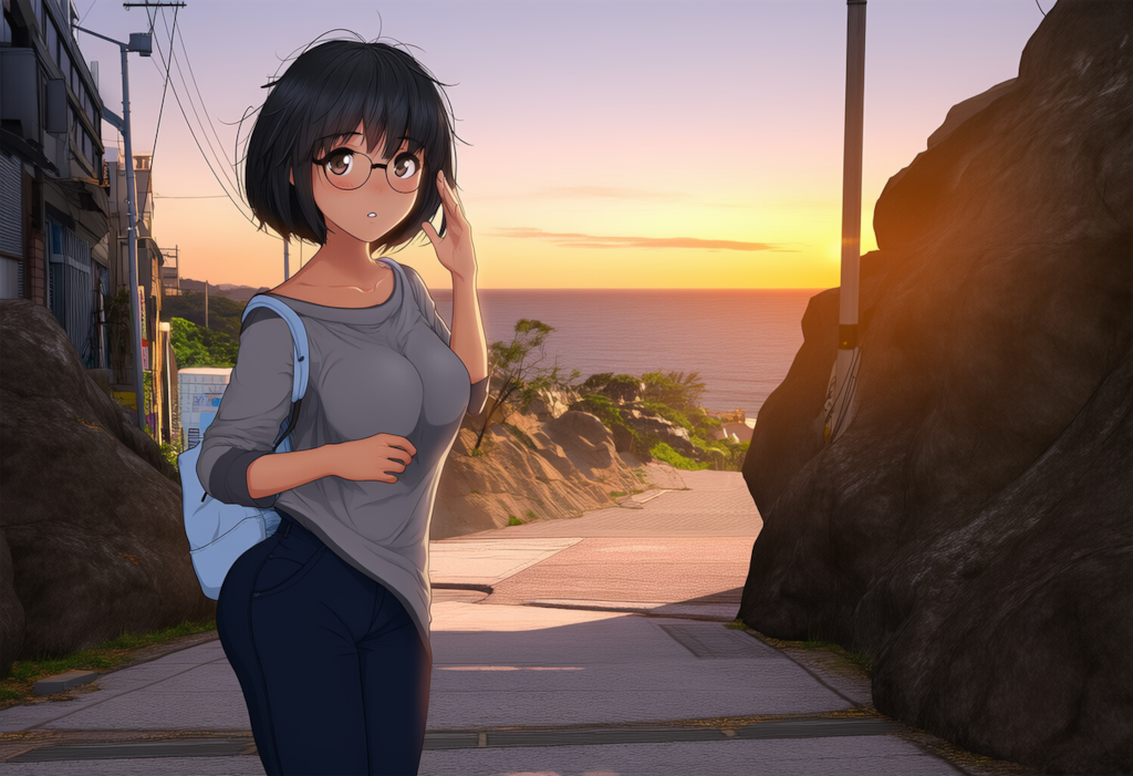 夕暮れの帰路