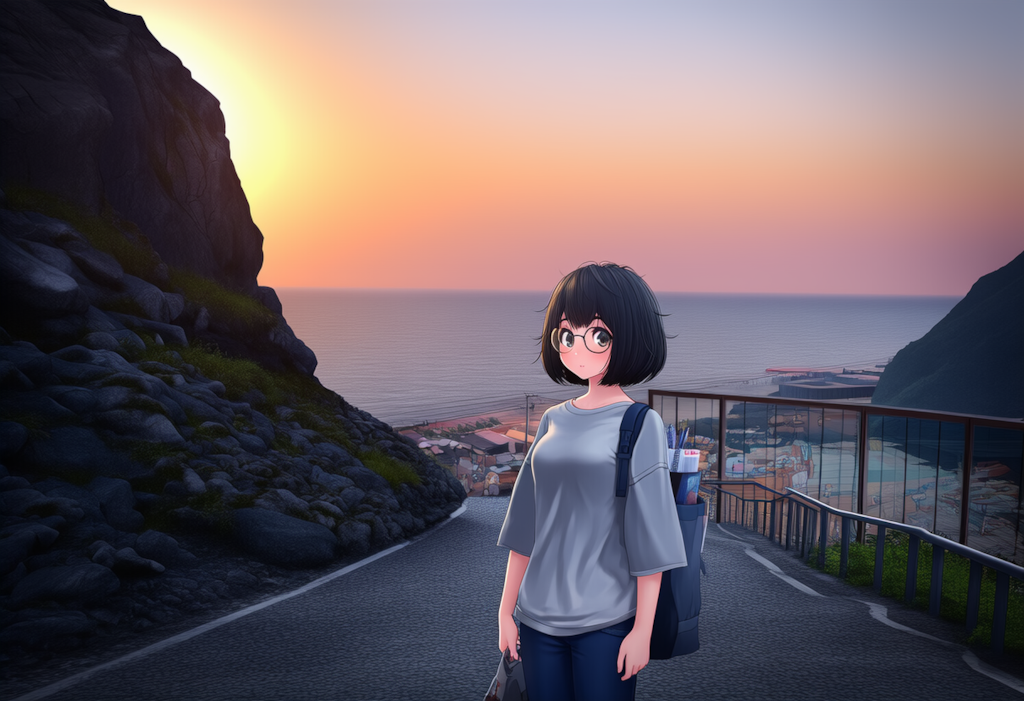 夕暮れの帰路