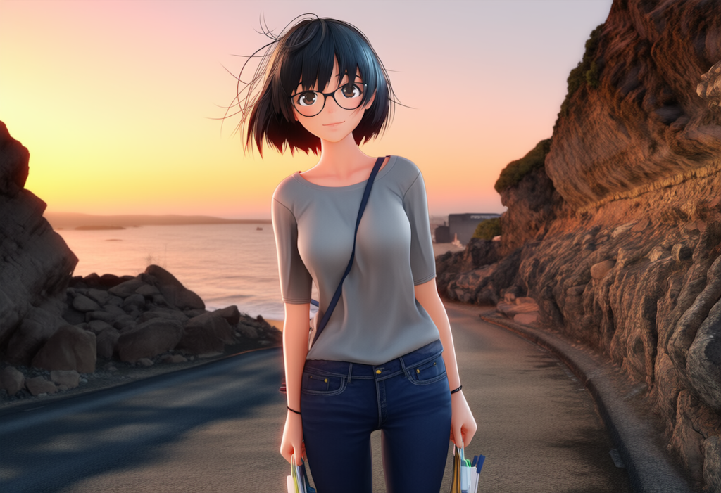 夕暮れの帰路