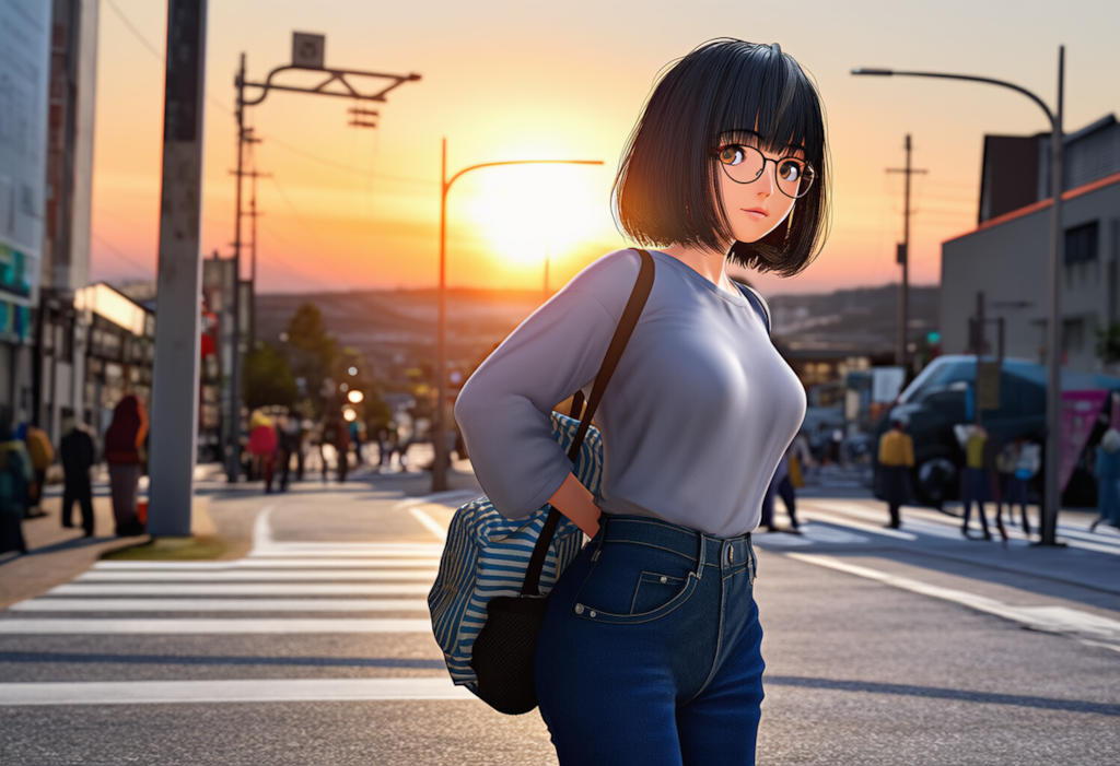 夕暮れの帰路