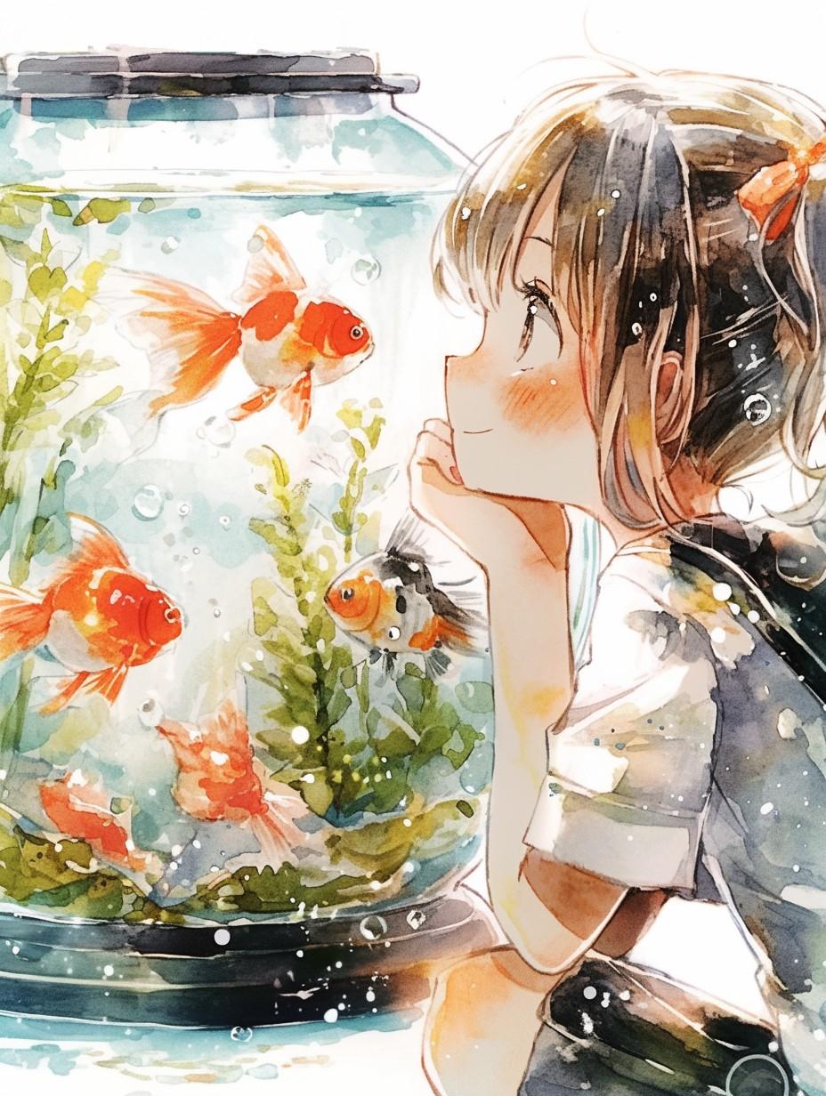 金魚 | の人気AIイラスト・グラビア