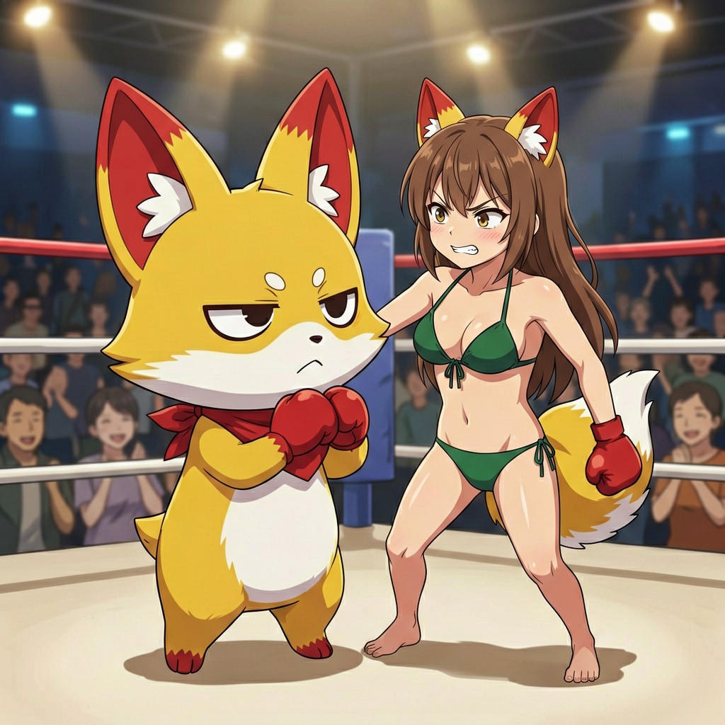 キツネVSキツネ娘