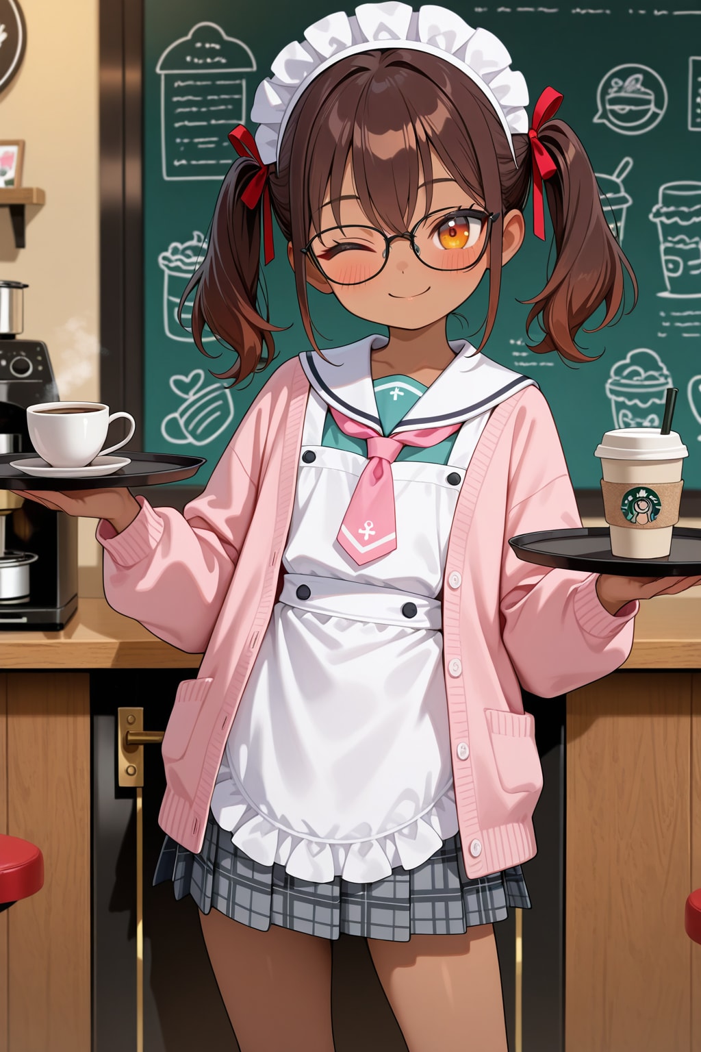 眼鏡ネクタイコーヒー