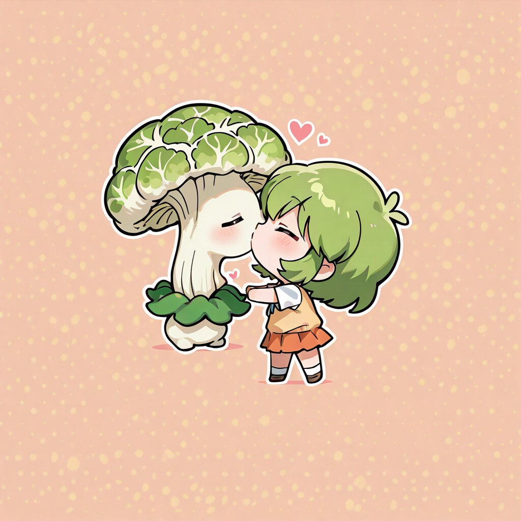 野菜にキス