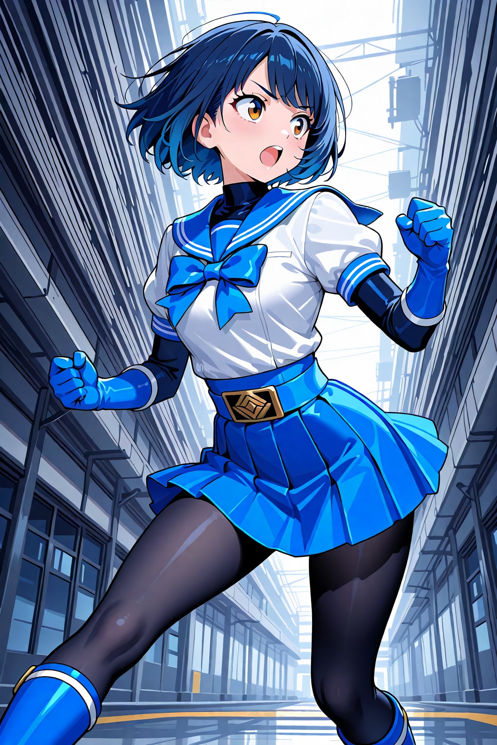 アイドル風制服戦隊ブルー