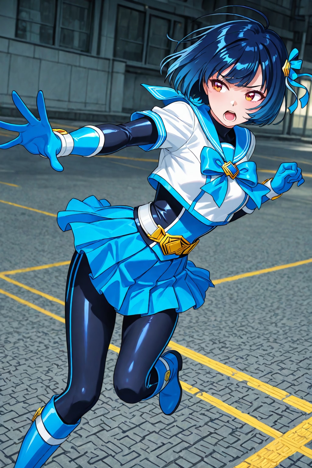 アイドル風制服戦隊ブルー