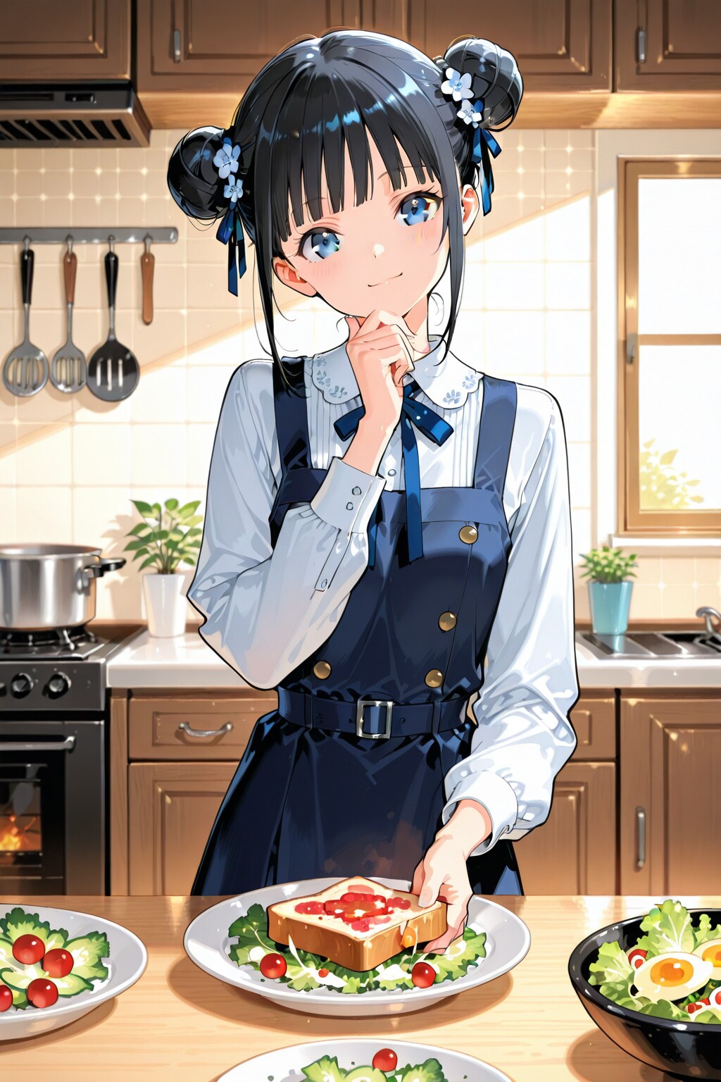 おだんごちゃん🍡✨と朝ごはん🍚✨　4/13 | の人気AIイラスト・グラビア