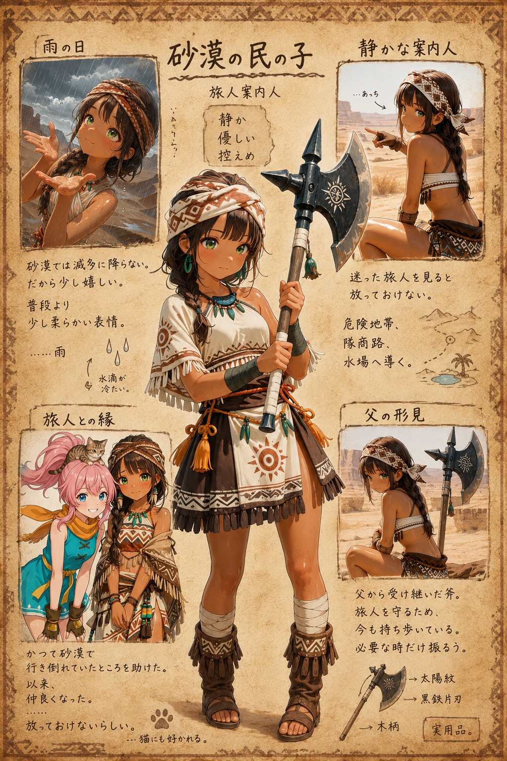 砂漠の民の子キャラクターシート