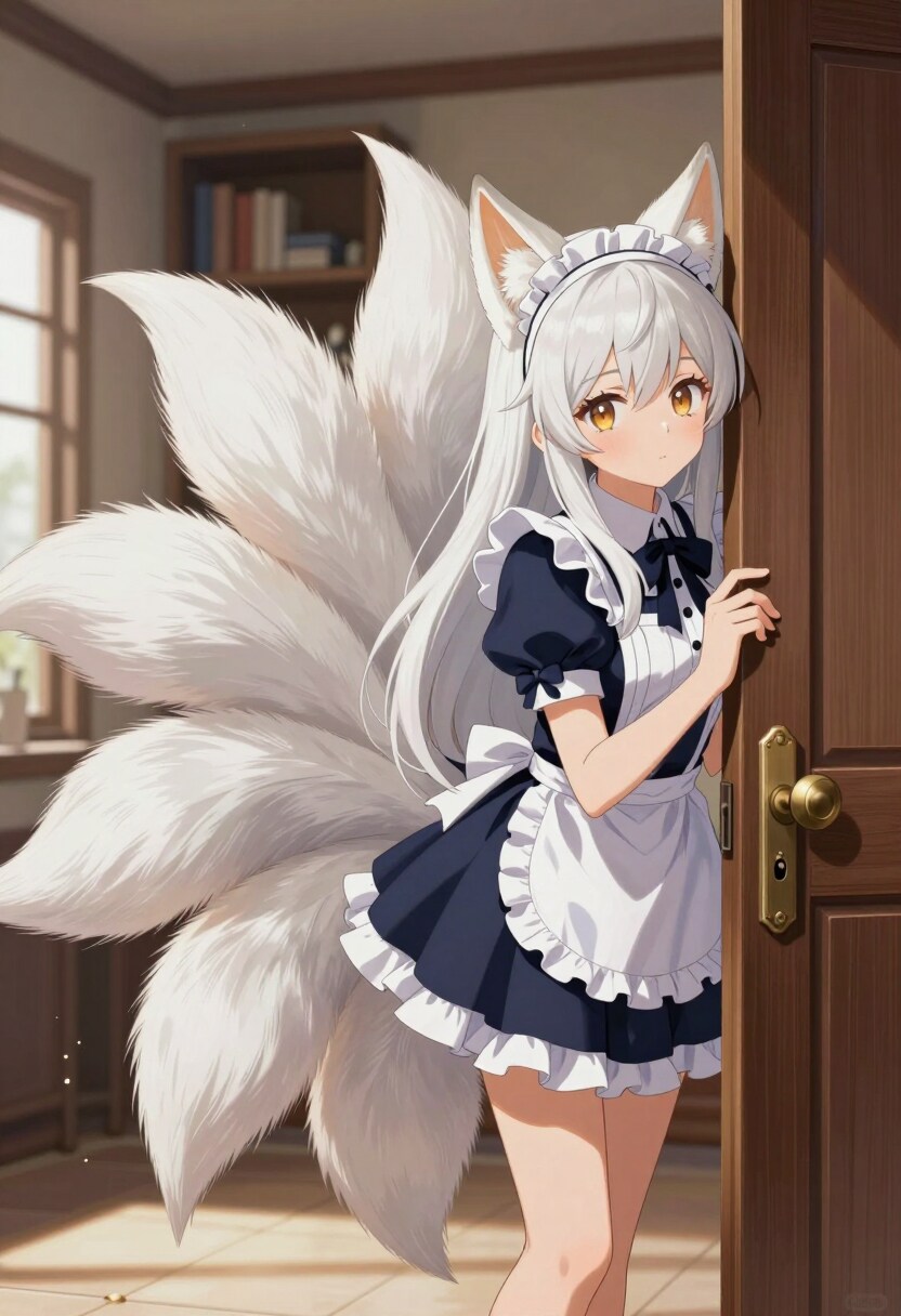 【ZIT】九尾のメイド | の人気AIイラスト・グラビア