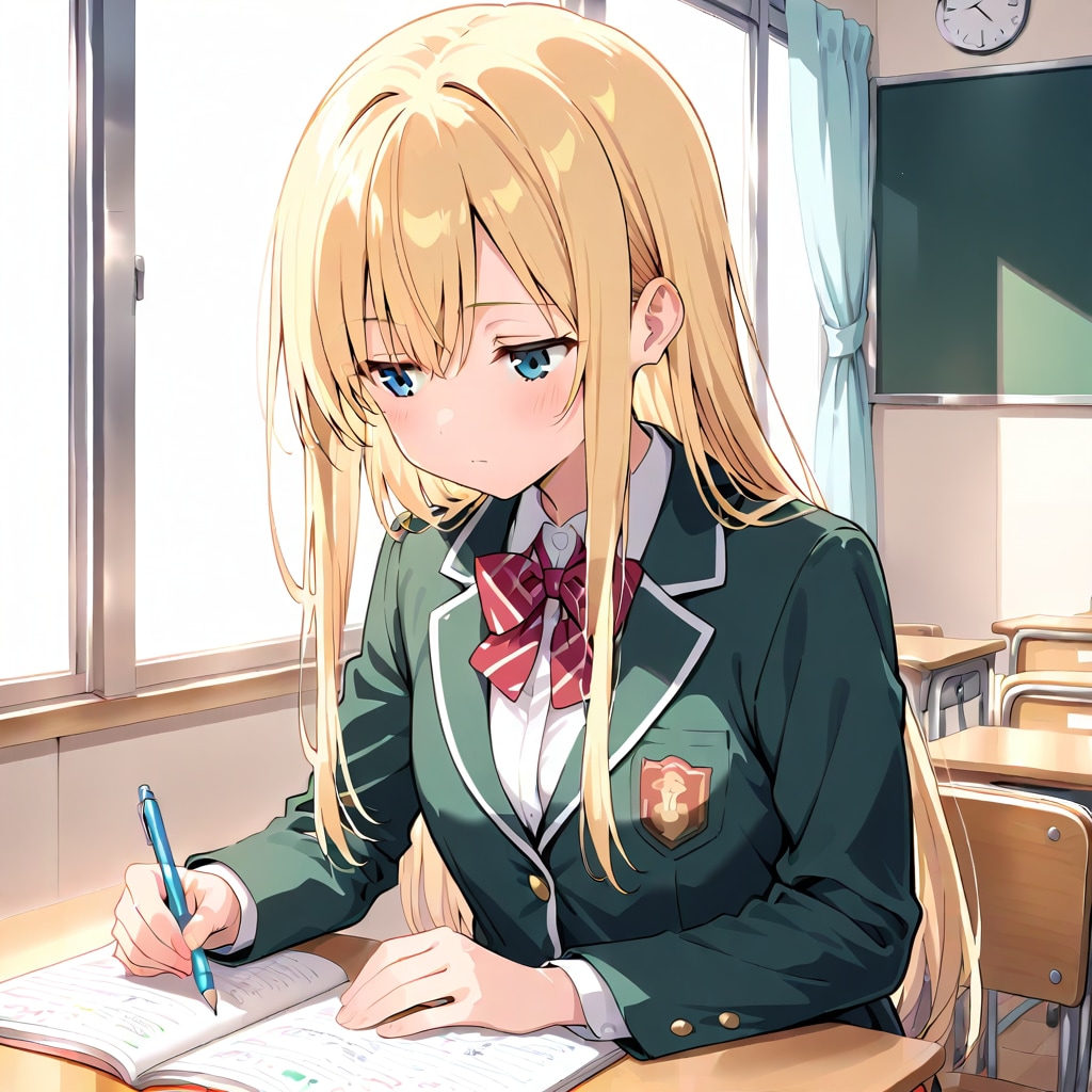 勉強中の少女 | の人気AIイラスト・グラビア