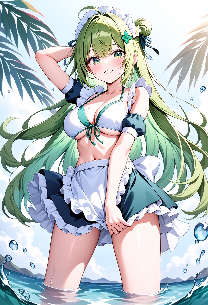 エメラルドちゃん(メイド水着)