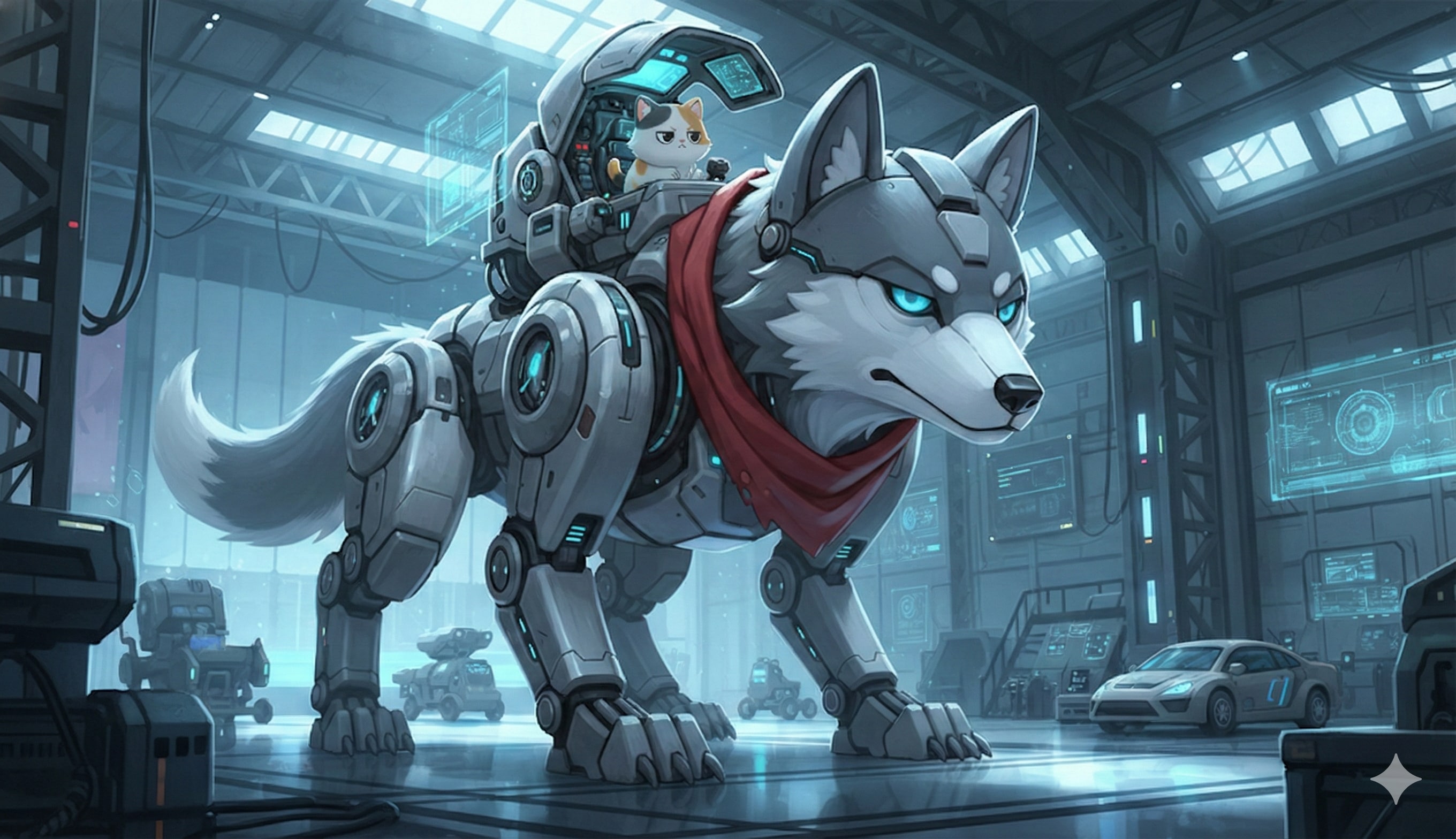 オオカミロボType2（搭乗型） | の人気AIイラスト・グラビア