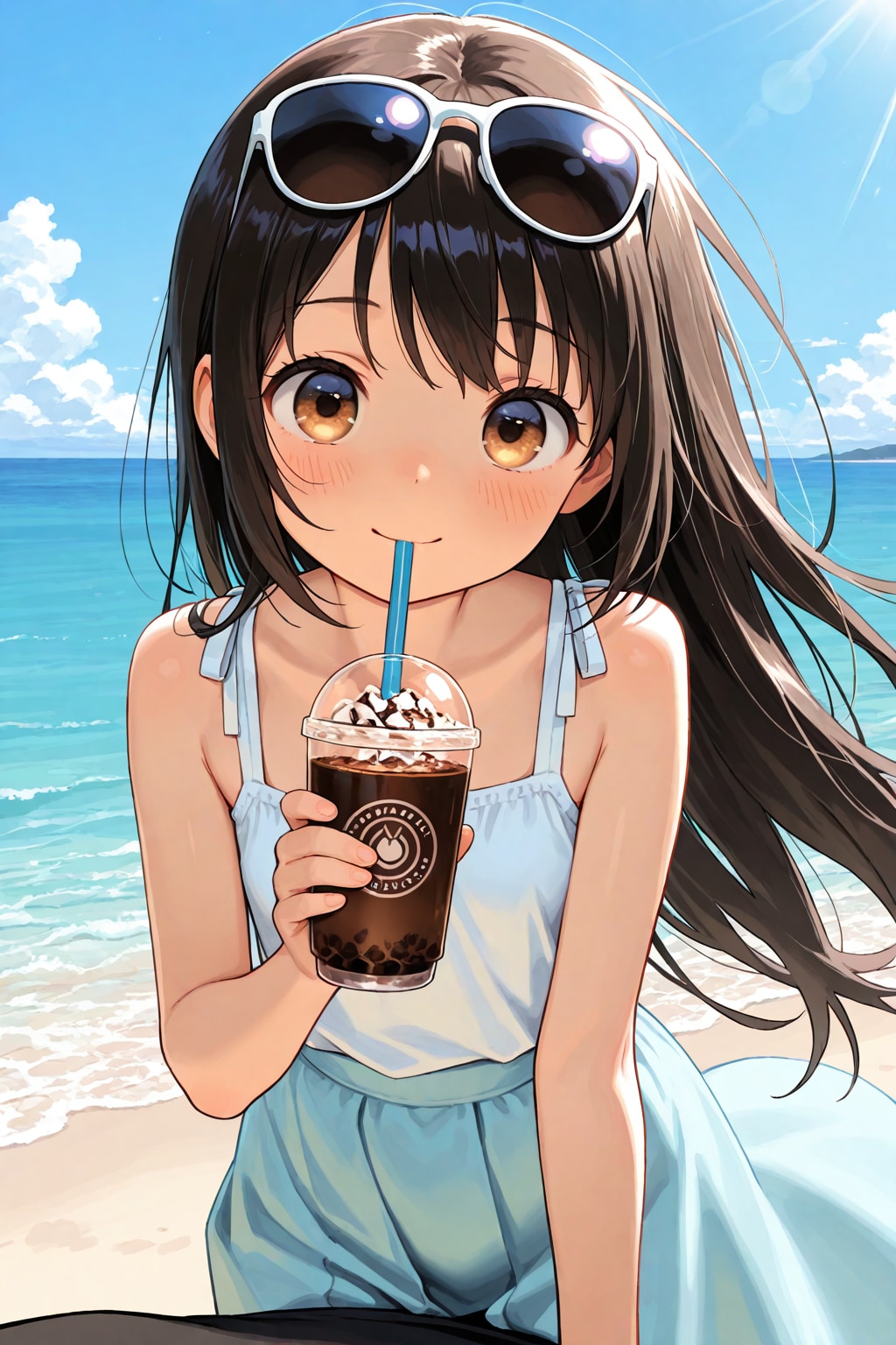 サングラスは頭の上派です