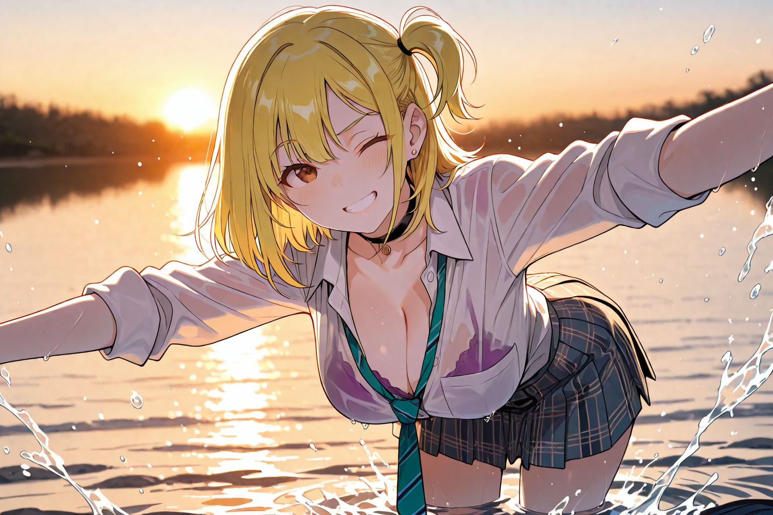 ギャル川遊び