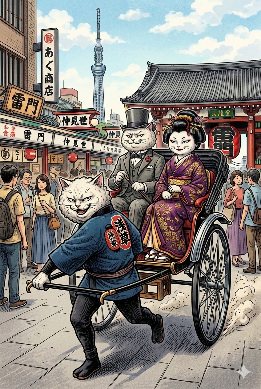 ３月２４日は人力車発祥の日 | の人気AIイラスト・グラビア