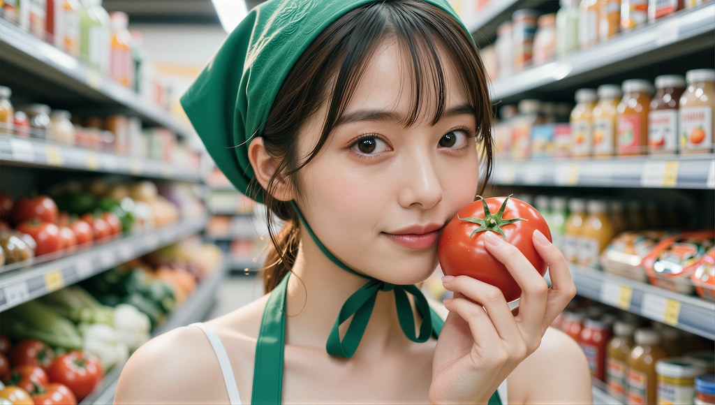スーパーの若い店員さん 2