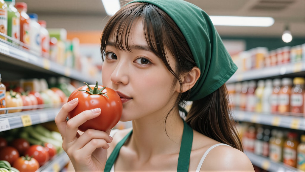 スーパーの若い店員さん 2