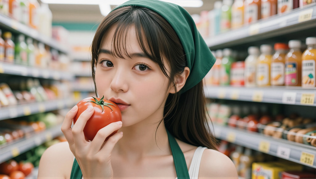 スーパーの若い店員さん 2
