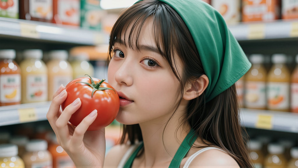 スーパーの若い店員さん 2