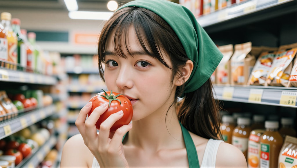 スーパーの若い店員さん 2