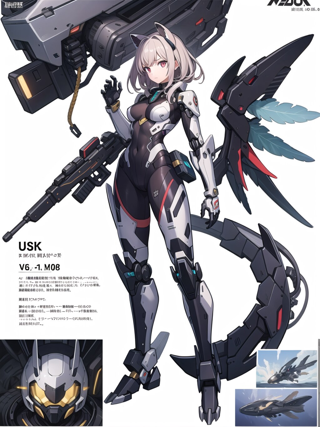 鳥型　メカ娘